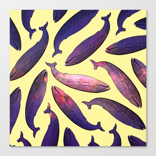 whales are the universe Canvas Print