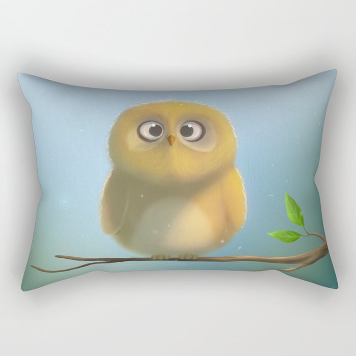 Little owl is looking at you :D Rectangular Pillow