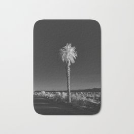 Salton Sea, Ca - Palm Tree Bath Mat | Dark, Infrared, Digital, Palmtree, Black And White, Saltonsea, Environmental, Photo, California 