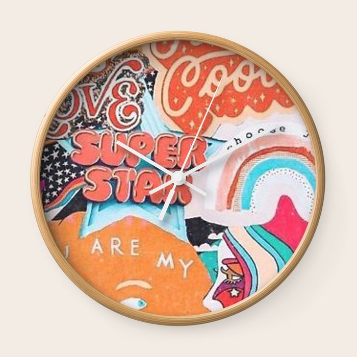 Vsco Collage Wall Clock By Karenrobert