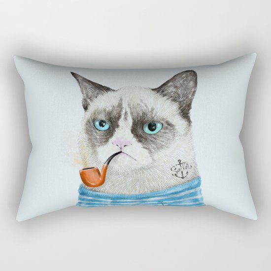 Sailor Cat I Rectangular Pillow