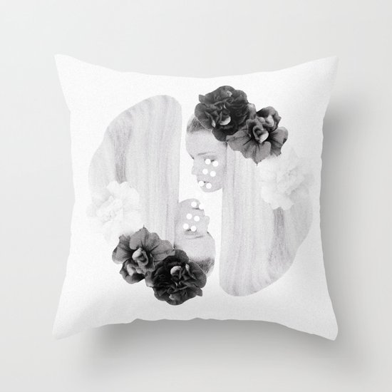 selene and eos (black and white) Throw Pillow