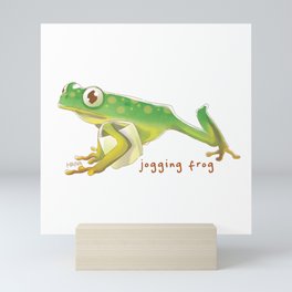Jogging Frog | Hana Stupid Art Mini Art Print