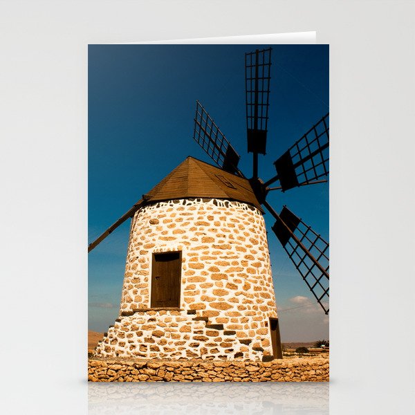 Spain Photography - Molino De Tefía Under The Blue Sky Stationery Cards