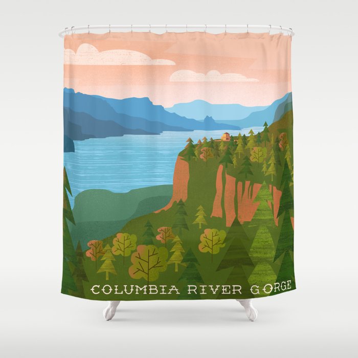 Columbia River Gorge Shower Curtain
