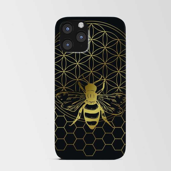 Honey Bee Flower of Life iPhone Card Case