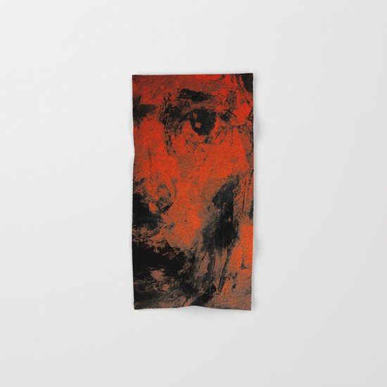 Black and Orange Wall Hand & Bath Towel
