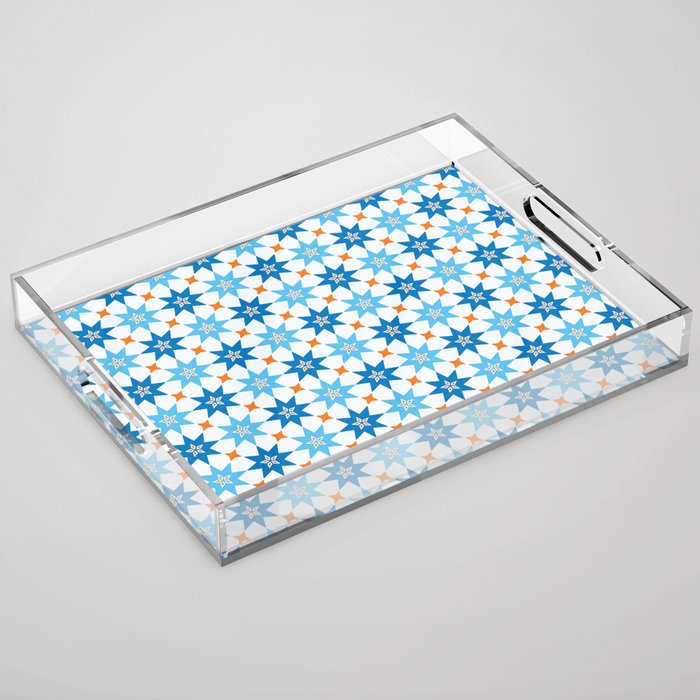 Medina Morocco tile pattern. Digital Illustration background Acrylic Tray