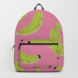 Bananas (Pink & Green) Backpack | Fruit, Vegan, Bananas, Green, Kitchen Decor, Fruit Lover, Food, Fruit Pattern, Vegetarian, Plantain 