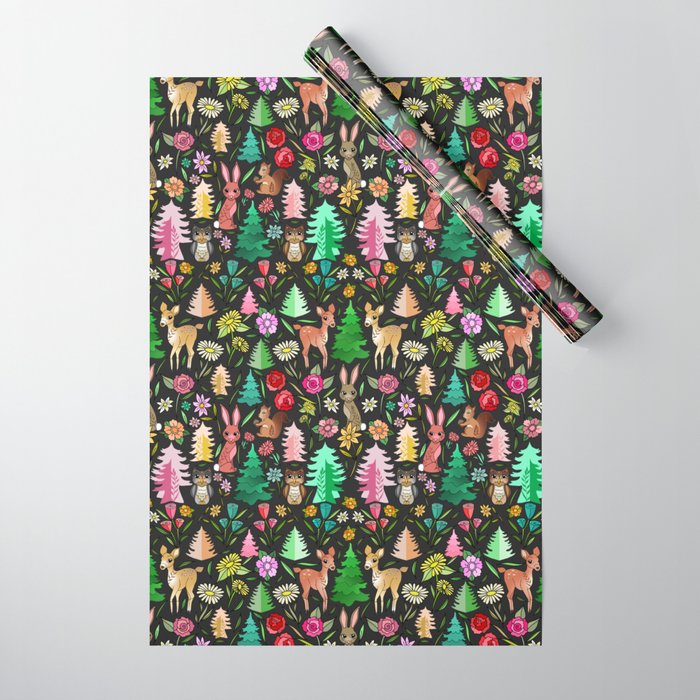 Forest Friends in the Kitsch Woods Wrapping Paper