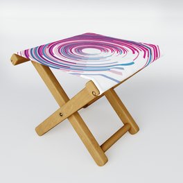 PURPLE AND BLUE SPINNER. Folding Stool
