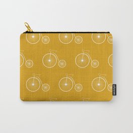 Vintage cycle | Ochre and white Carry-All Pouch