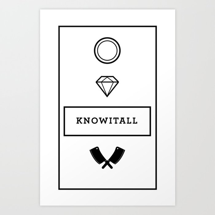 Knowitall Art Print