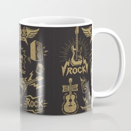 Rock music and guitars seamless pattern Coffee Mug
