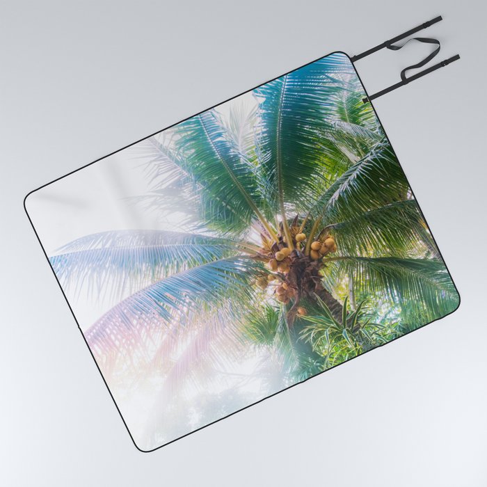 Mexican Palm Tree Vibes #1 #tropical #wall #art #society6 Picnic Blanket