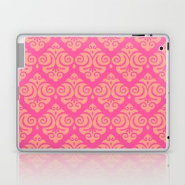 Victorian Gothic Pattern 540 Pink and Orange Laptop Skin