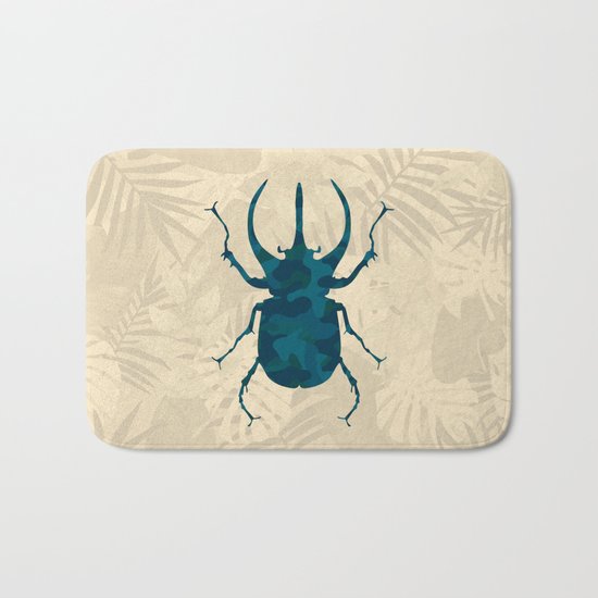 Original Camouflage Pattern Scarab Beetle Bath Mat