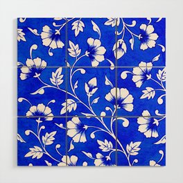 Jaipur Blue Florals Wood Wall Art
