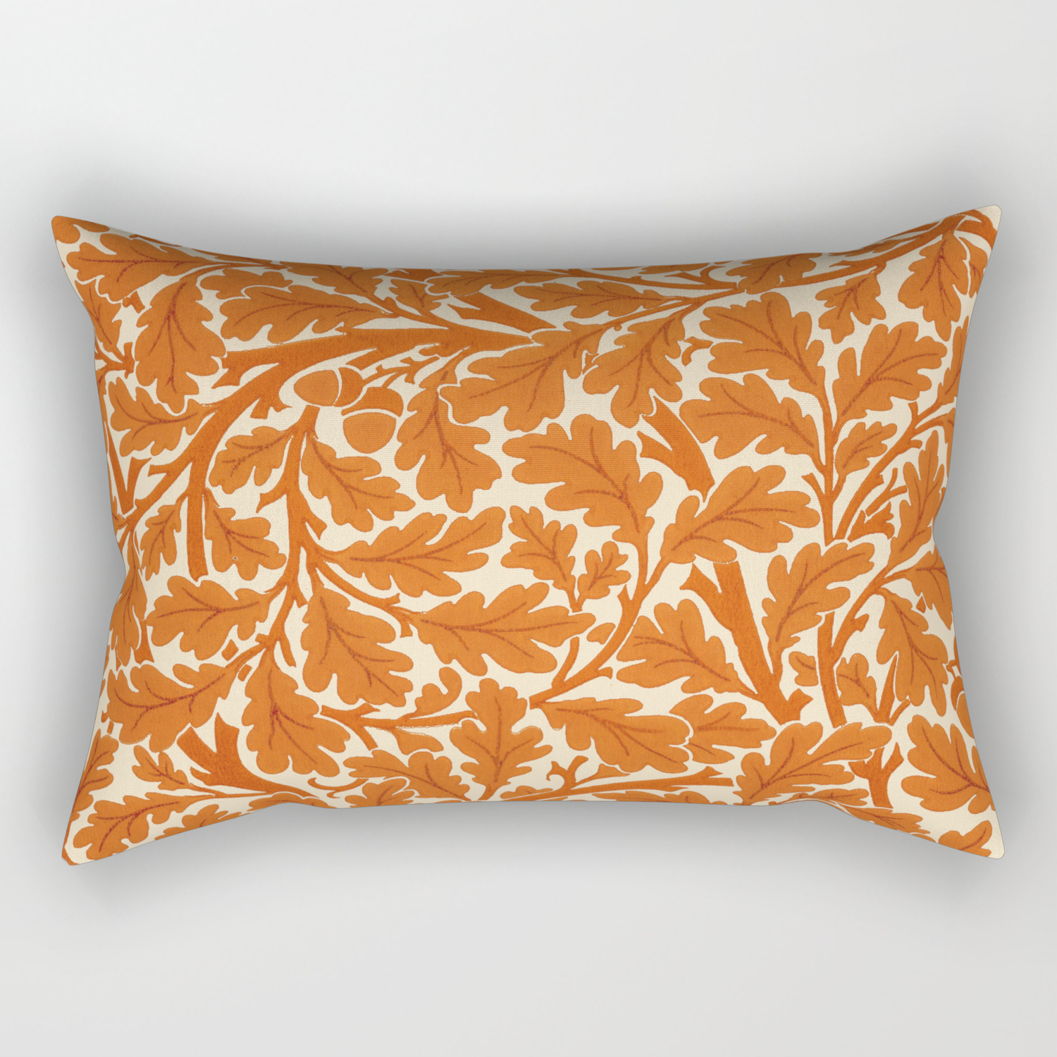 Cream Rust Artist Foliage Cushion