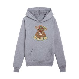 Frida the cow Kids Pullover Hoodies