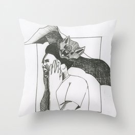 Bat Attack Throw Pillow