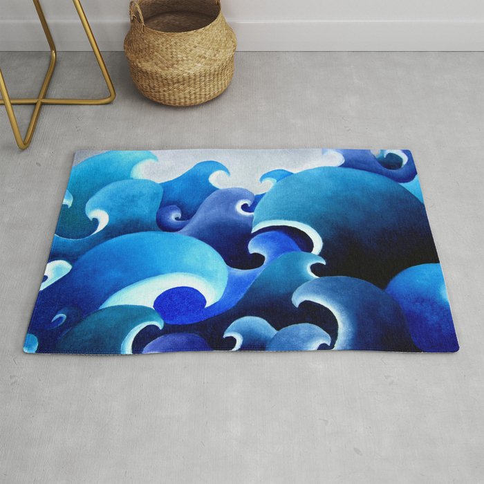 Ocean Inspired Print Of An Original Painting Waves Anese Style Print Of An Original Painting Waves
