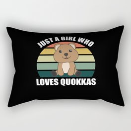 Only A Girl Loves The Quokka - Sweet Quokka Rectangular Pillow