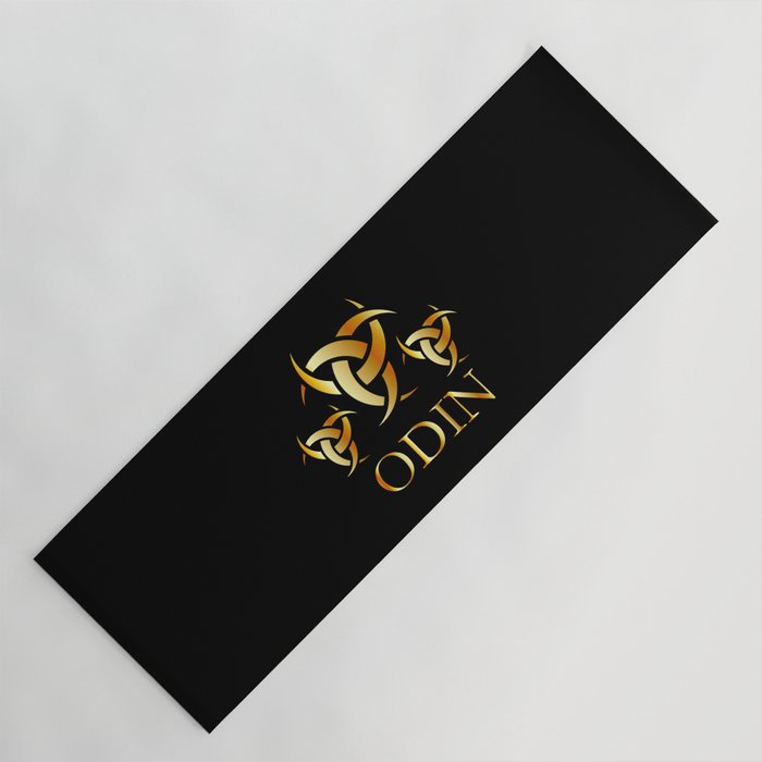 symbol of the horns of Odin, a satanist symbol Yoga Mat