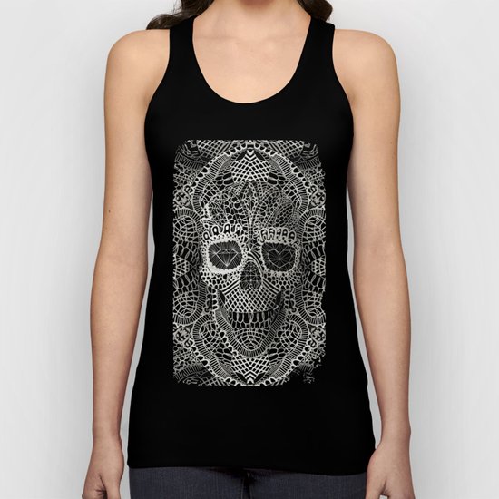 Lace Skull Unisex Tank Top