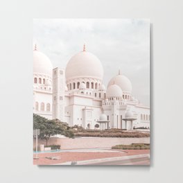 Sheikh Zayed Mosque Abu Dhabi Metal Print | Religion, Architecture, Minaret, Travel, Vacation, Photo, Sheikh Zayed Mosque, Uae, Muslim, Desert City 