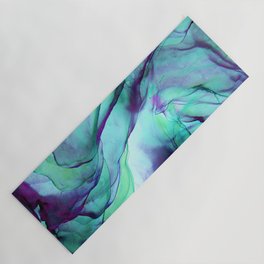 Violet Turquoise Flow - Alcohol Ink Painting Yoga Mat