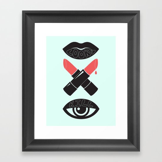 LOOKS KILL Framed Art Print