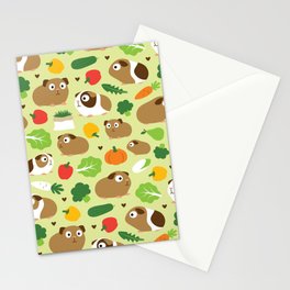 Guinea Pig And Its Treats Stationery Card