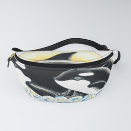 Orca Whales Family Sun Cute Ink Fanny Pack