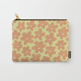 Happy Baby New Year Flowers - orange and lime Carry-All Pouch