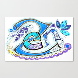 Zen version Bleu Canvas Print