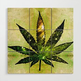 Marijuana Leaf Wood Wall Art