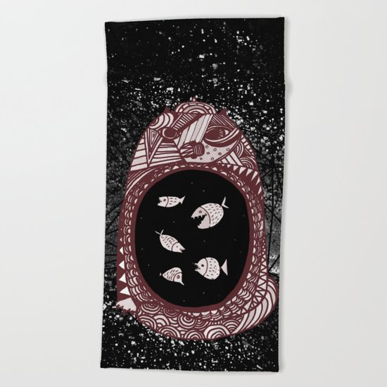 sky aquarium Beach Towel