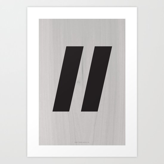 Slash Black Art Print