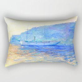 La Baie de Monaco_Claude Monet French impressionist painter(1840-1926) Rectangular Pillow