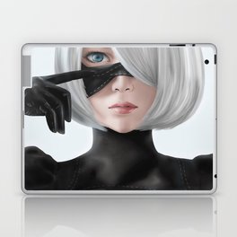 Nier Automata 2b fanart cosplay SesshuAsuak portrait Laptop & iPad Skin