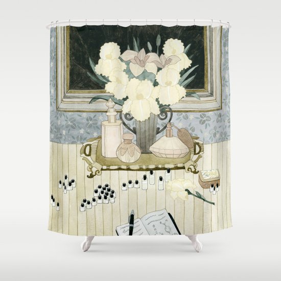 Perfumer at work Shower Curtain