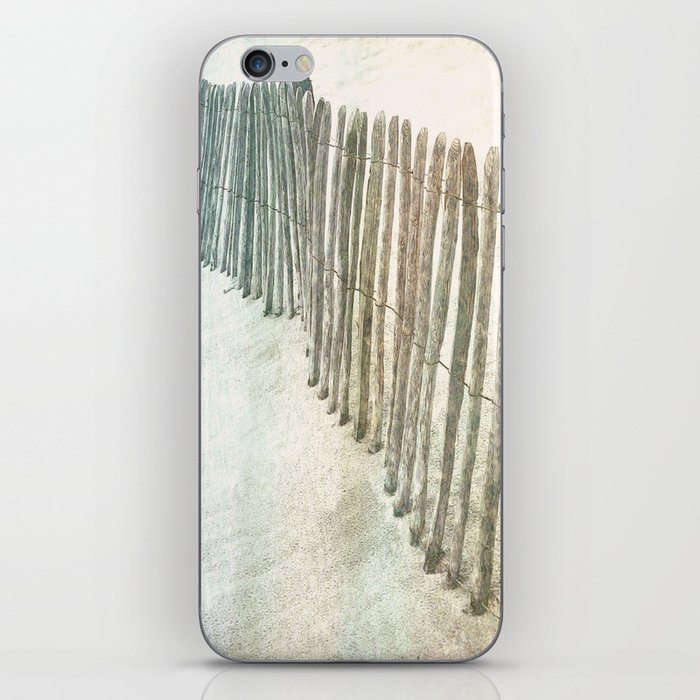 beach fence impressionism painted realistic scene iPhone Skin