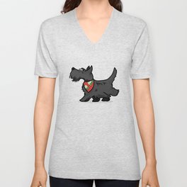 The Scottish Terrier V Neck T Shirt