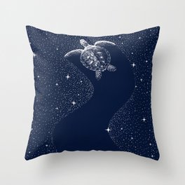 Starry Turtle Throw Pillow