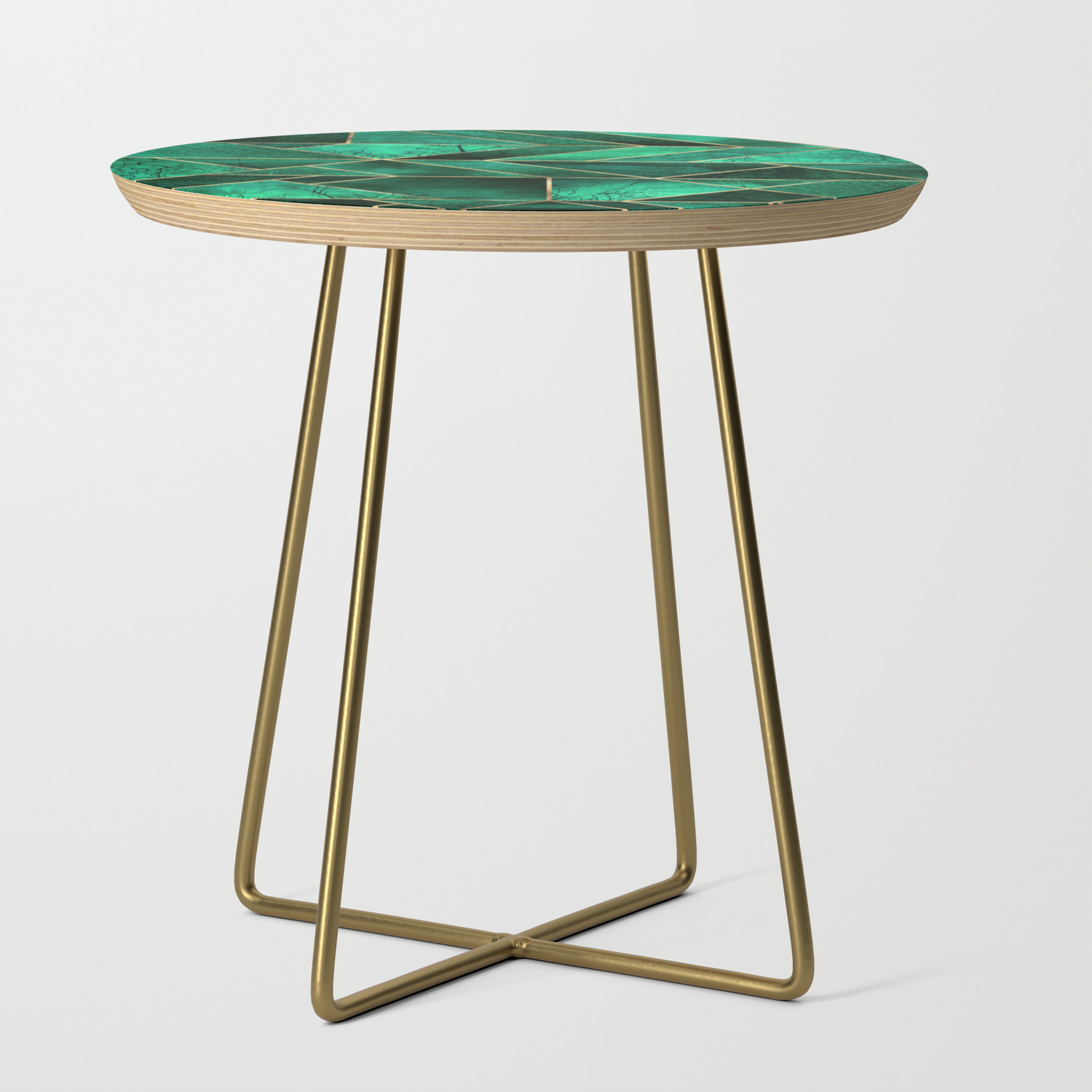 Abstract Nature Emerald Green Side Table By Elisabethfredriksson