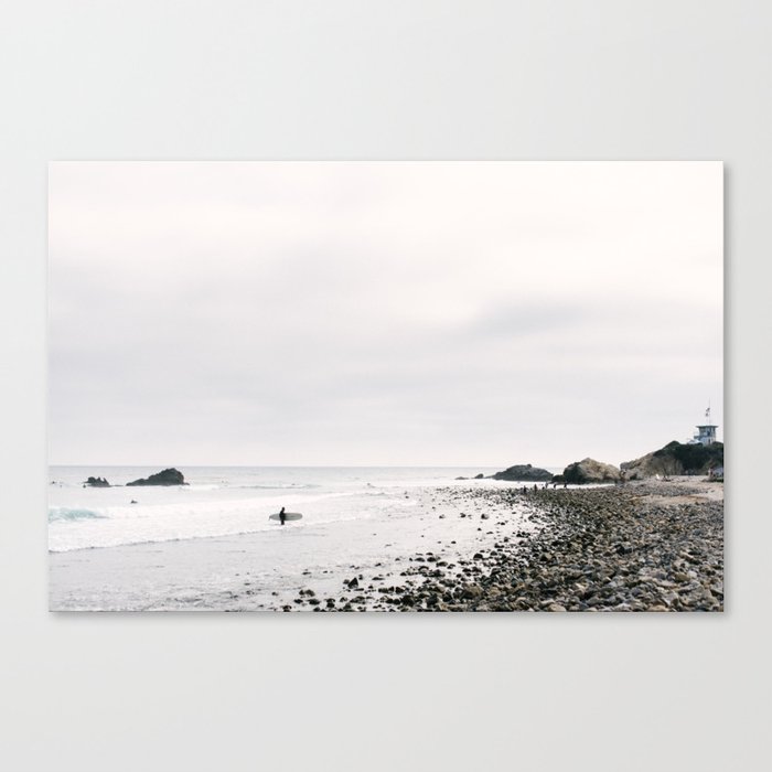 Waiting for the Wave - California Beach Surfer Canvas Print