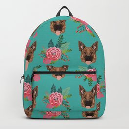 German Shepherd florals bouquet dog breed pet friendly pattern dogs Backpack