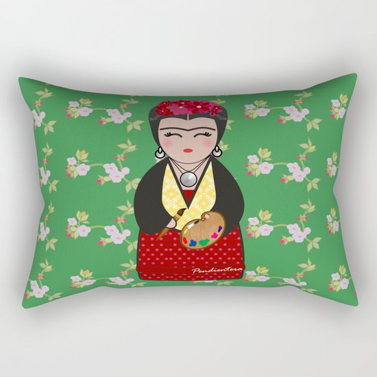 Kokeshi Frida Kahlo Rectangular Pillow