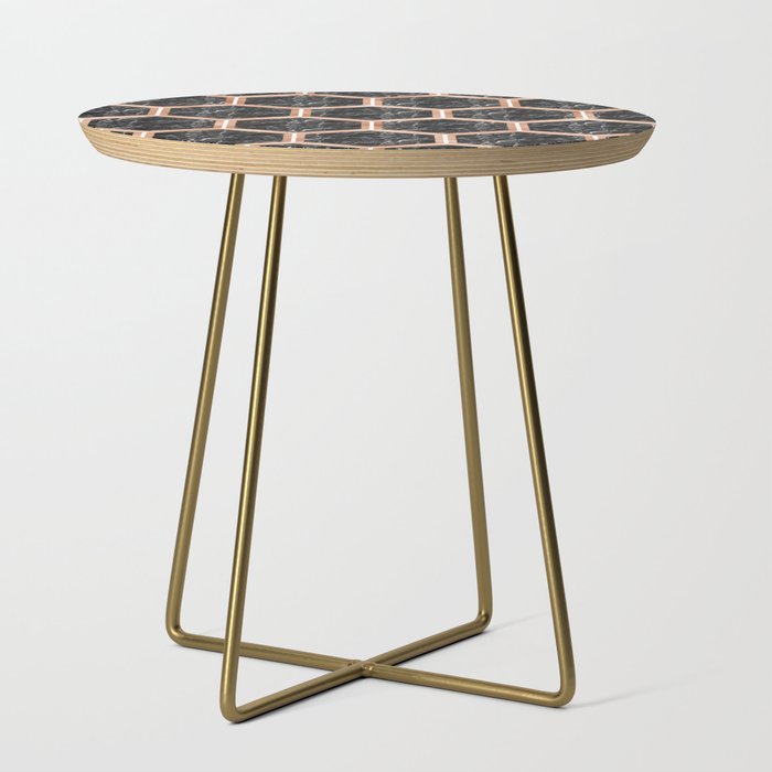 black and copper side table